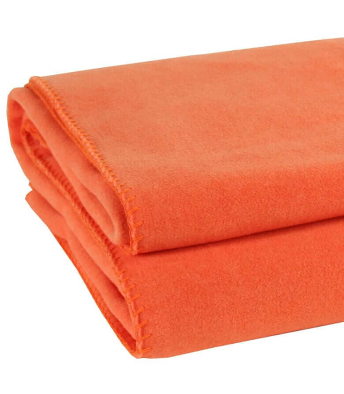 Couverture orange 220 x 240 cm Plaid Addict, vente en ligne de Plaids