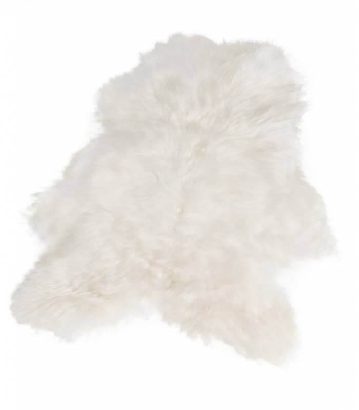 Peau de mouton islandais blanche poils longs Plaid Addict, vente en ligne de Tous nos plaids