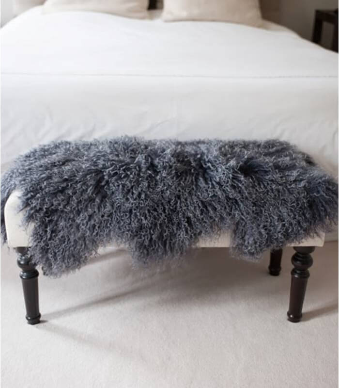 Peau de mouton du tibet grise Plaid Addict, vente en ligne de Tous nos plaids
