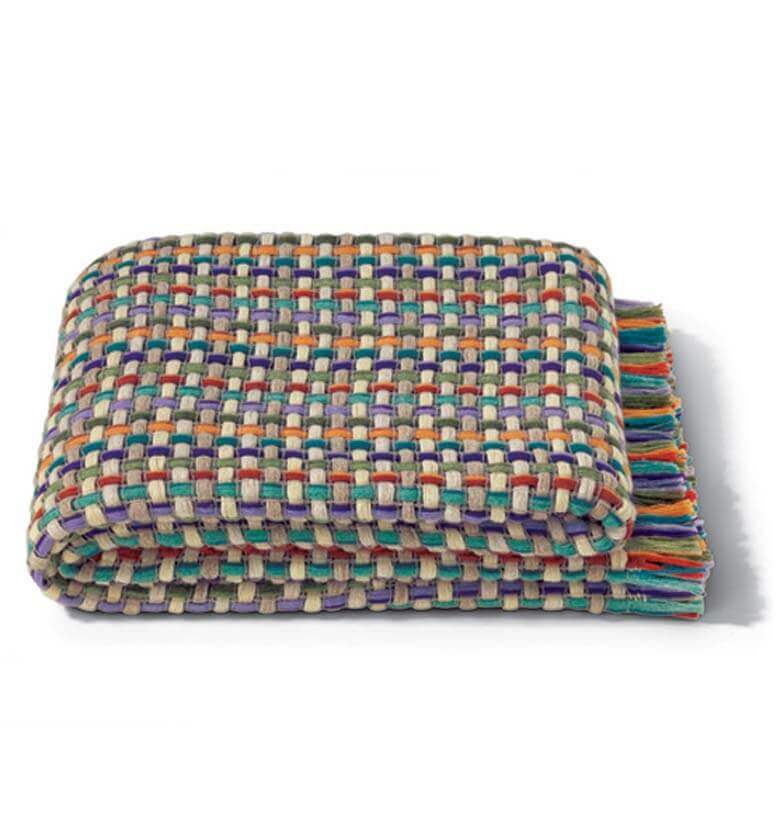 Plaid Missoni Jocker 128 - en 80% Laine, 20% Polyamide Taille: 130 cm x 190 cm - tissé en Italie