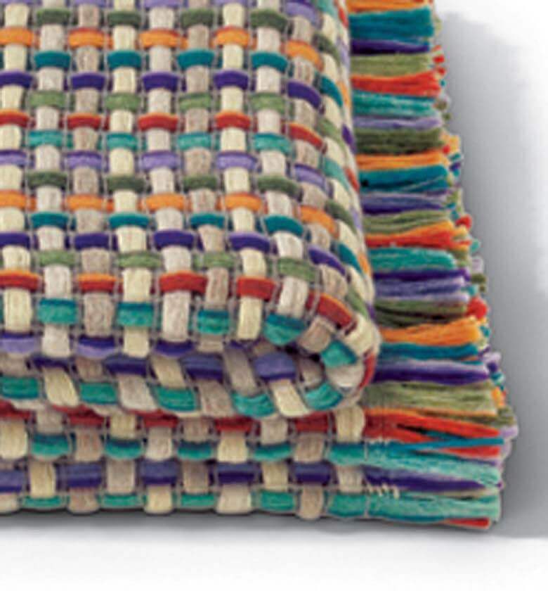 Plaid 80% Laine, 20% Polyamide Taille: 130 cm x 190 cm - détail texture douce pour canapé et chambre