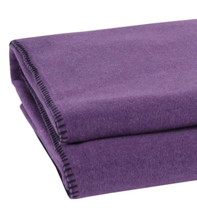 Plaid Polaire Luxe Aubergine - en Polaire - tissé en Italie