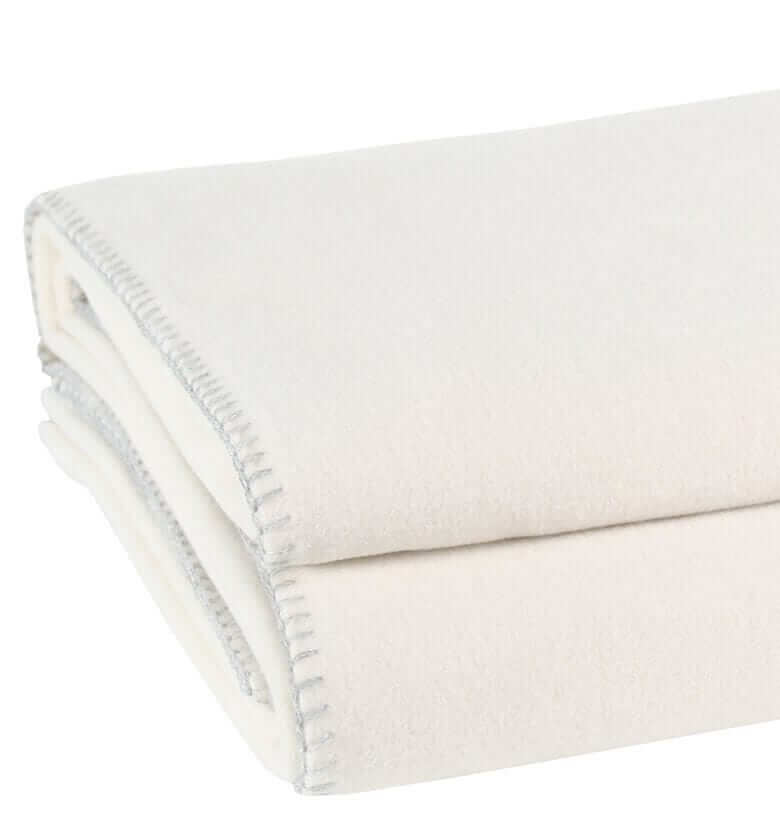 Plaid Polaire Luxe Blanc cassé - en Polaire - tissé en Italie