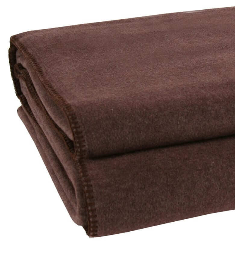 Plaid Polaire Luxe Marron - en Polaire - tissé en Italie