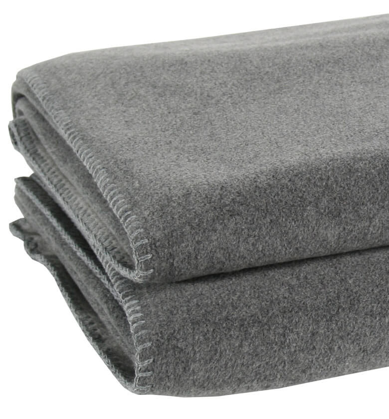 Plaid Polaire Luxe Gris - en Polaire - tissé en Italie