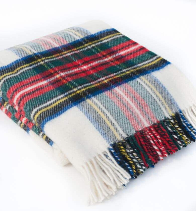 Plaid Laine Écossais Dress Stewart - cadeau déco en pure laine tissé en Angleterre