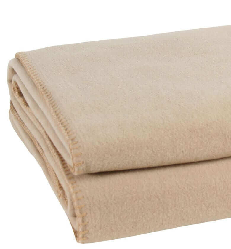 Plaid Polaire Luxe Beige - en Polaire - tissé en Italie