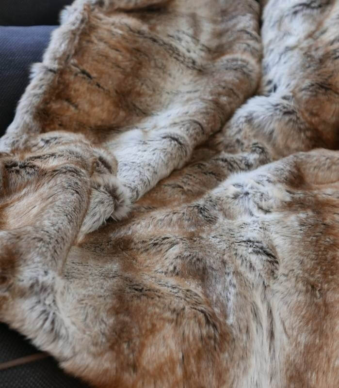 Plaid Fausse Fourrure Renard - plaid haut de gamme idéal cadeau