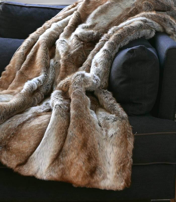 Plaid Fausse Fourrure Renard - en Fausse Fourrure - haut de gamme