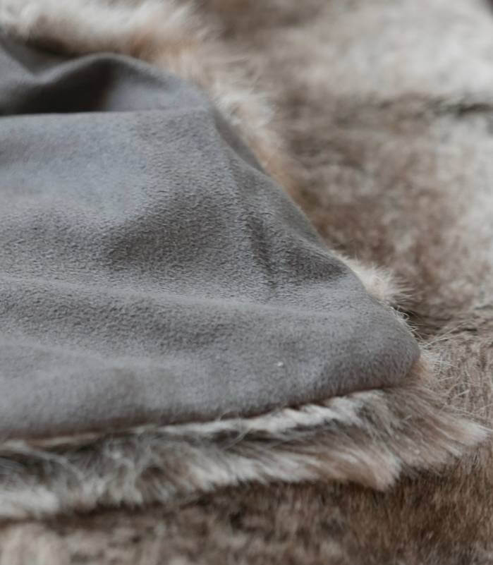 Plaid Fausse Fourrure Gris - photo 7