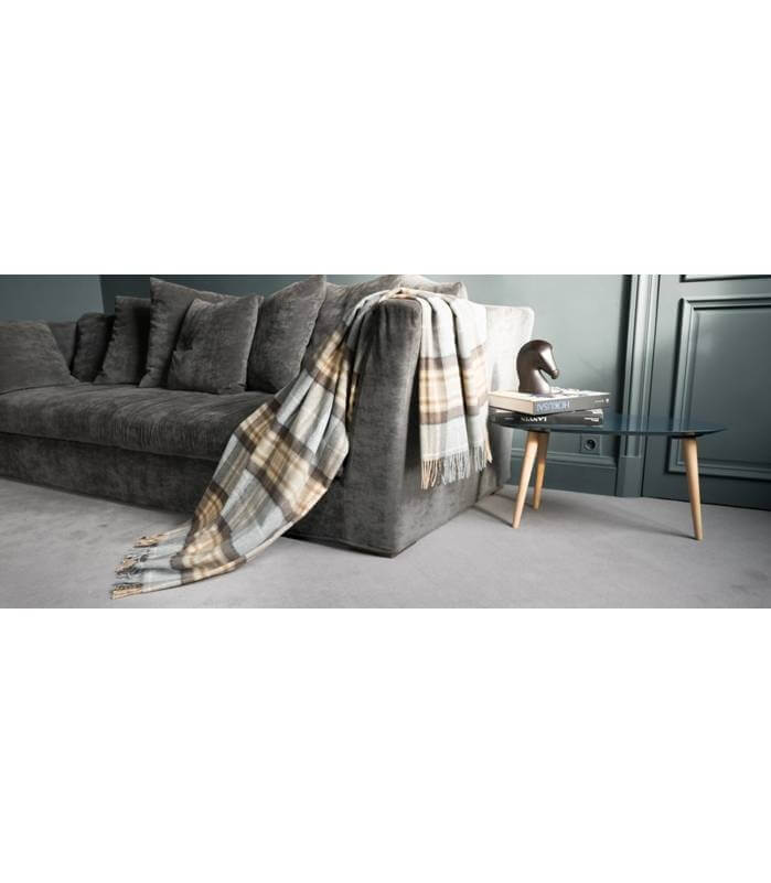 Plaid Laine Mérinos Écossais Mc Kellar - 140 x 185 cm, B at Home, confort haut de gamme