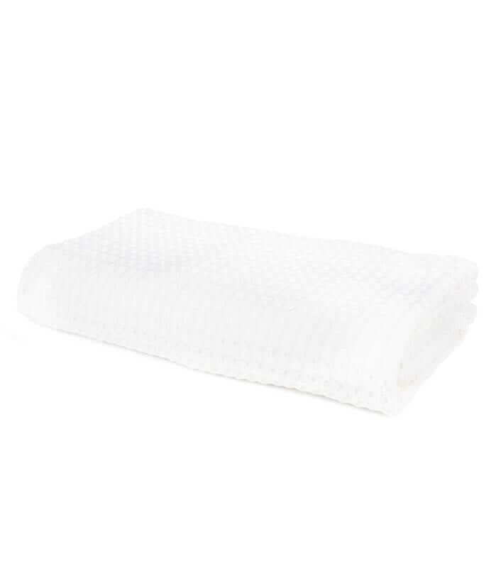 Jeté de canapé/Couvre-lit Blanc Cassé 100% coton, Plaid Addict, gros plan sur la matière