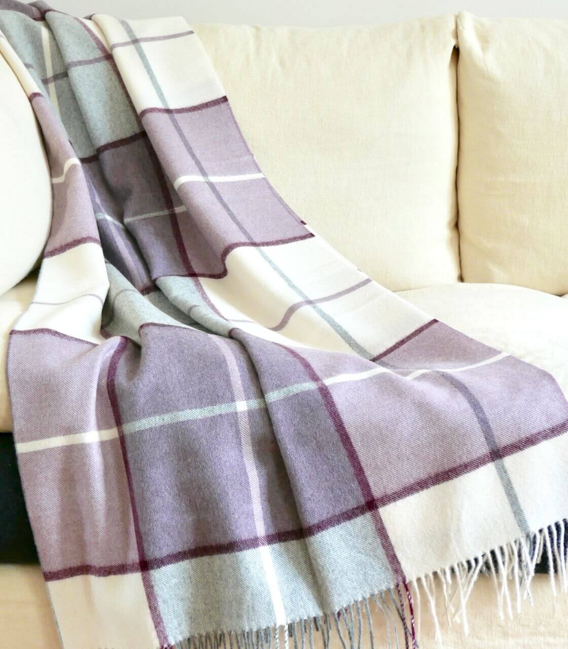 Plaid Laine Alpaga Luxe Hacienda Mauve - confort et douceur en baby alpaga