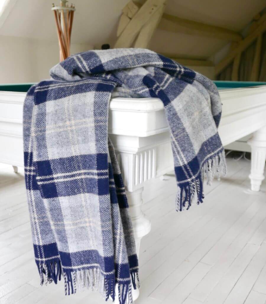 Plaid Pure Laine Écossais Bannockbane 150 x 183 cm, The Mill, tissé en Angleterre