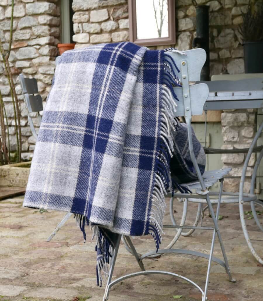 Plaid Pure Laine Écossais Bannockbane 150 x 183 cm, The Mill, confort haut de gamme