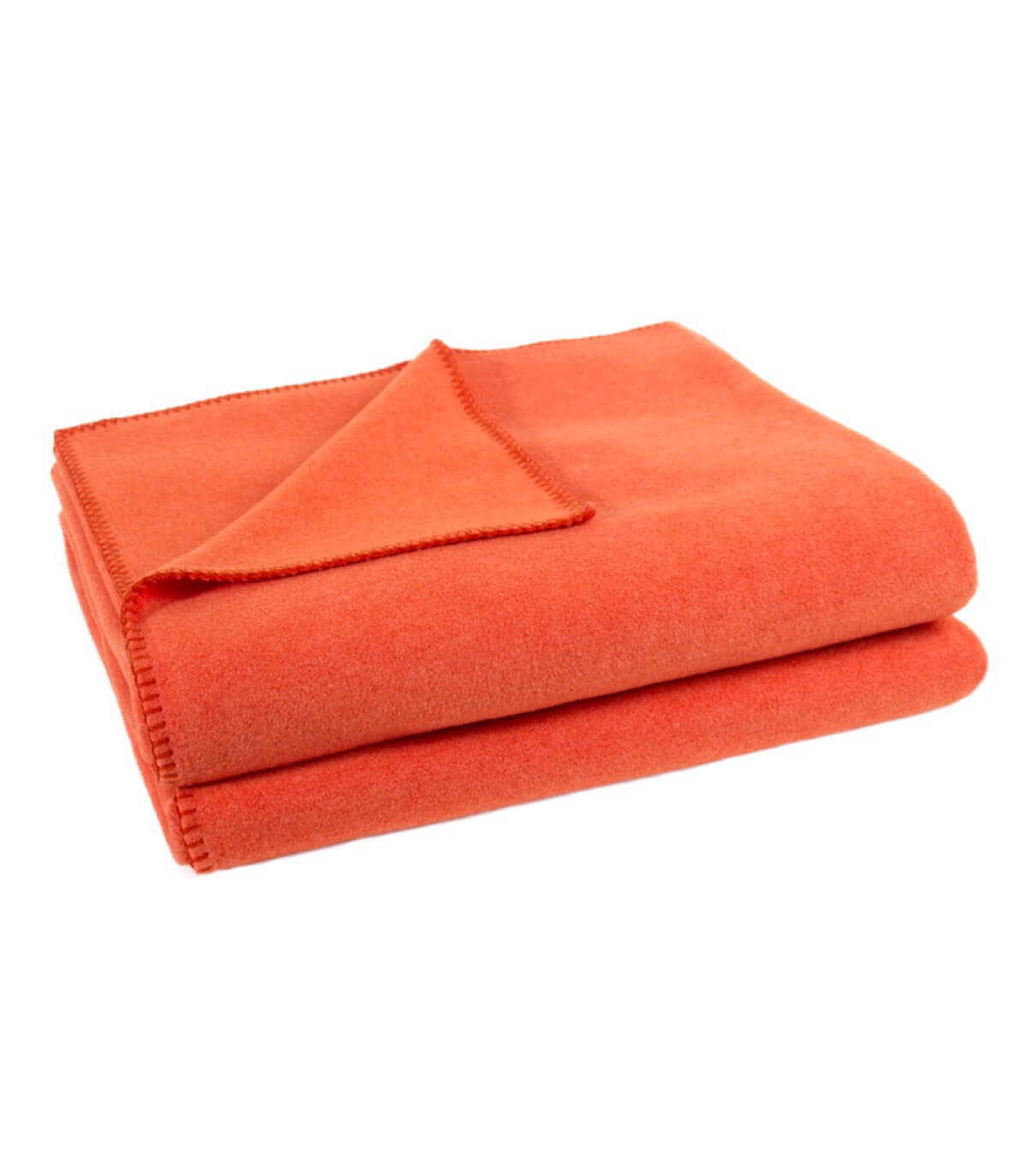 Plaid Polaire orange - détail texture douce pour canapé et chambre
