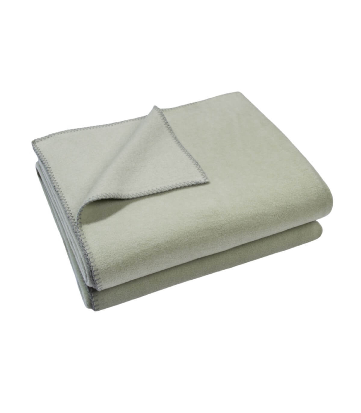 Plaid Polaire Luxe Vert d'eau 110 x 160 cm, Zoeppritz, gros plan sur la matière