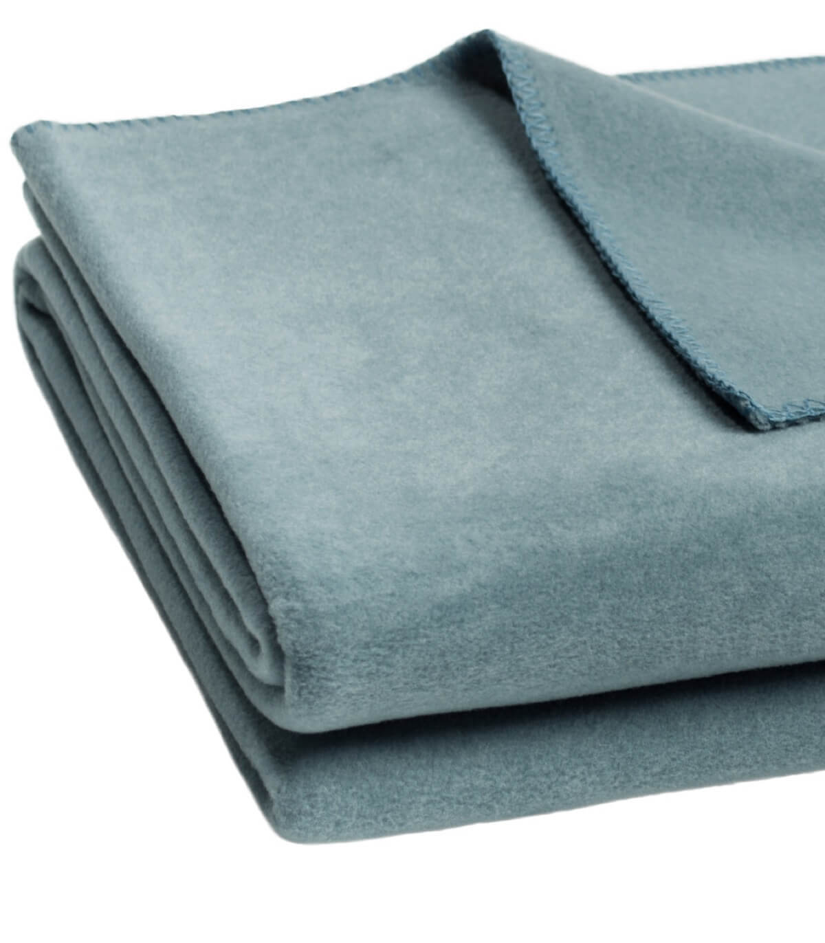 Plaid Polaire Luxe Denim 110 x 160 cm, Zoeppritz, tissé en Italie