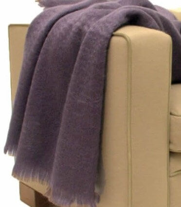 Plaid Mohair Prune Luxe - confort et douceur en Mohair