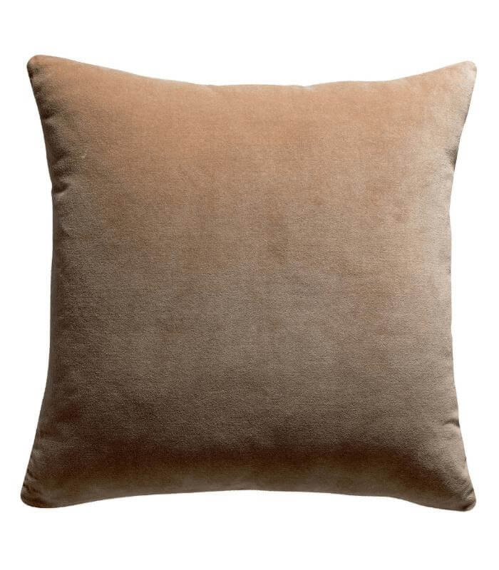 Coussin en Velours ELISE Camel, Vivaraise