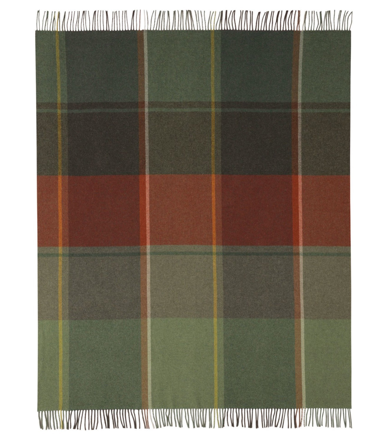 Plaid Cachemire Écossais Vert 130 x 170 cm - Collection VENICE, Plaid Addict, gros plan sur la matière