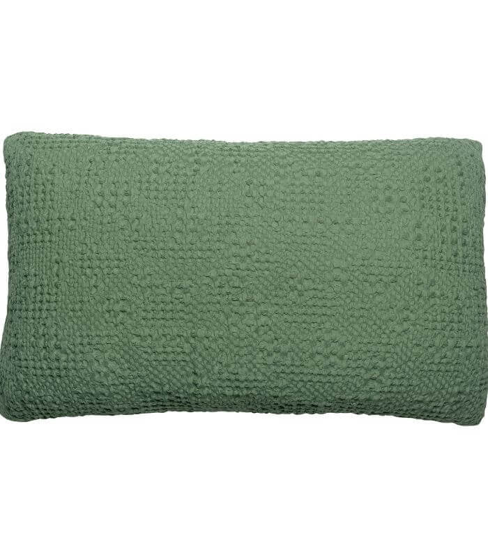 Coussin Coton Tana Vert Amande 40 x 65 cm, Vivaraise
