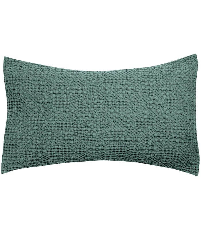 Coussin Coton Tana Vert de Gris 40 x 65 cm, Vivaraise