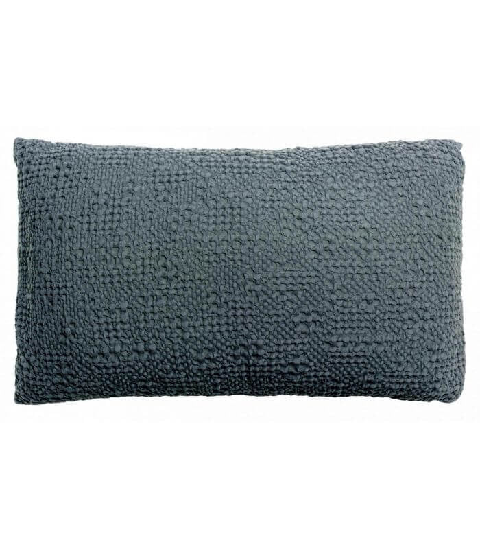 Coussin Coton Tana Cendre 40 x 65 cm, Vivaraise