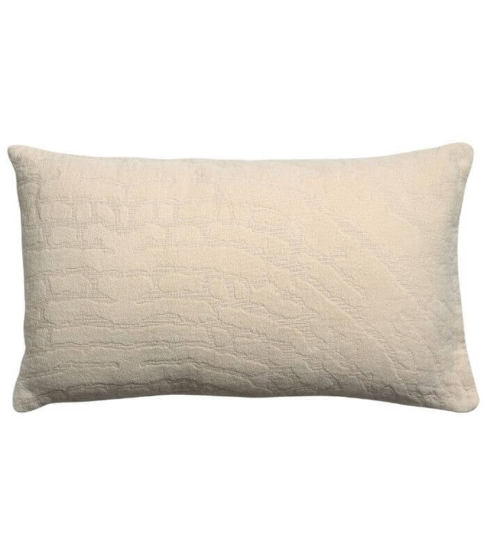 Coussin Coton Ines Crème, Vivaraise, gros plan sur la matière