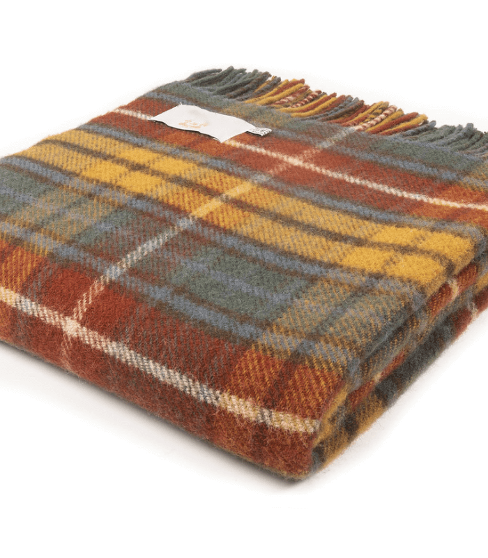 Plaid Pure Laine Écossais Antique Buchanan 150 x 183 cm, The Mill, tissé en Angleterre