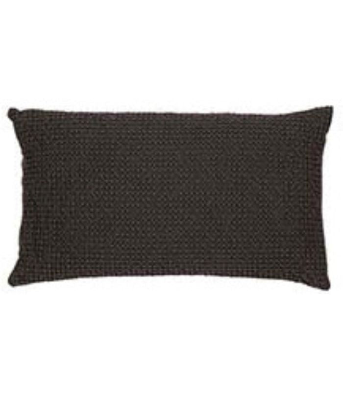 Coussin Coton MAIA Noir Carbone, Vivaraise, gros plan sur la matière