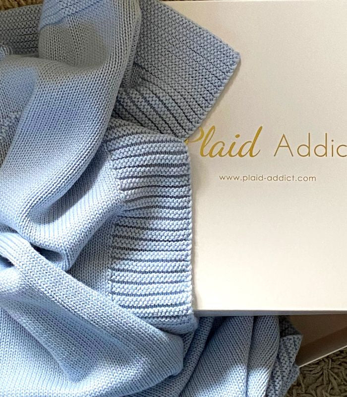Couverture Bébé Personnalisée Bleu, Plaid Addict