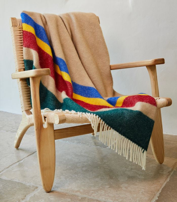 Plaid Pure Laine Alaska Pop 130 x 183 cm, The Mill, tissé en Angleterre