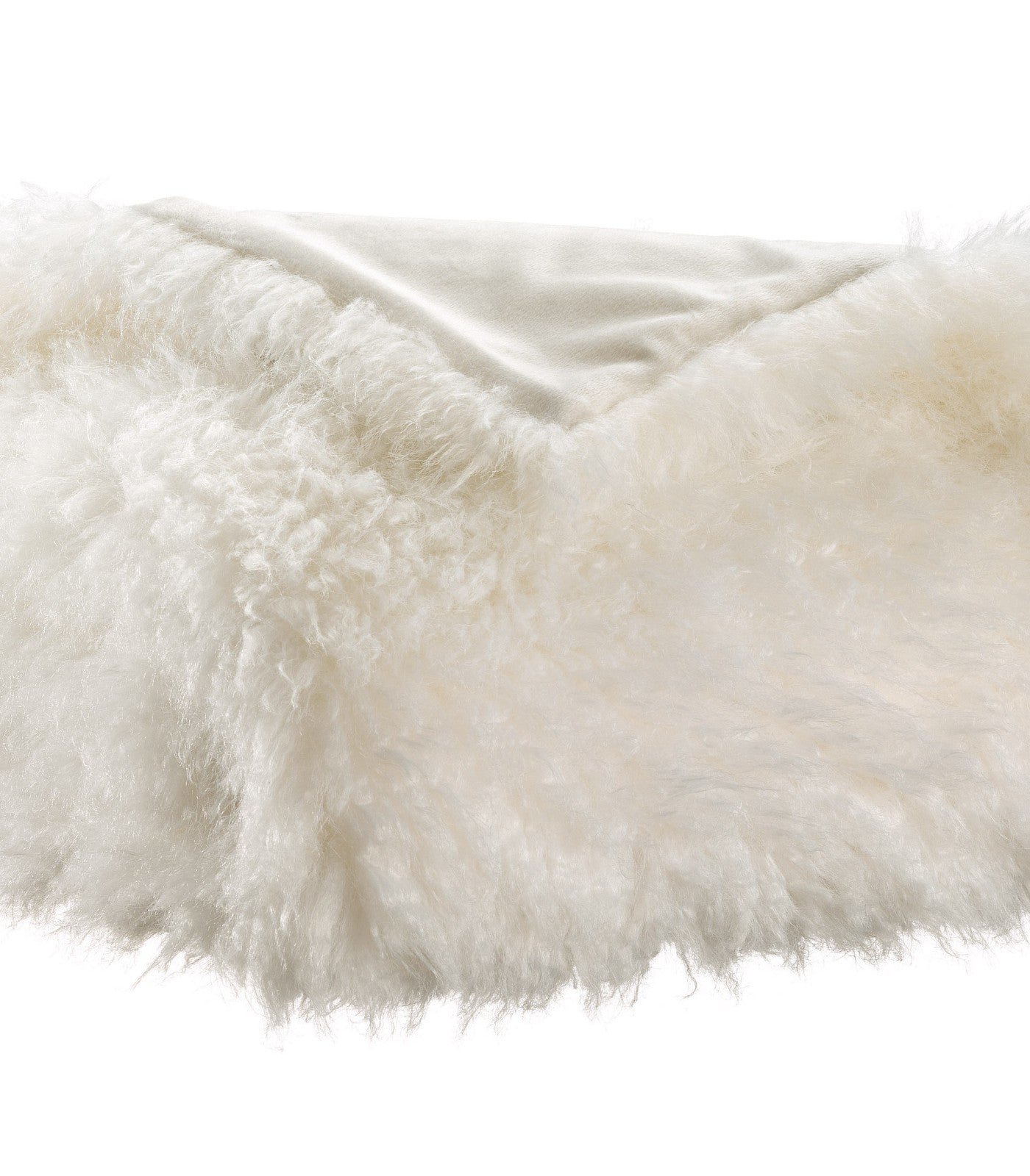 Plaid Fausse Fourrure Neige Imitation Mouton - 130 x 160 cm, Vivaraise, gros plan sur la matière