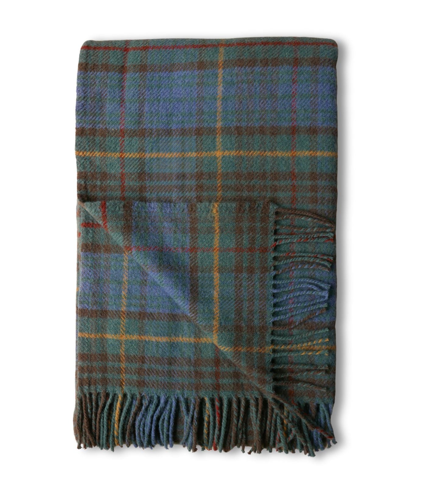Plaid Pure Laine Écossais Antique Hunting Stewart 150 x 183 cm, The Mill, confort haut de gamme