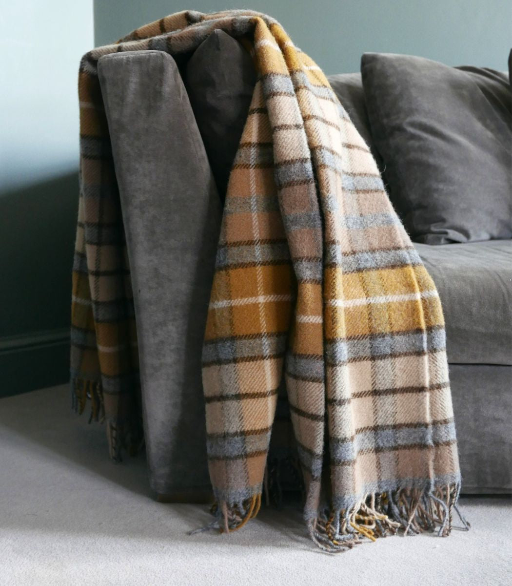 Plaid Pure Laine Écossais Buchanan 150 x 183 cm, The Mill, confort haut de gamme
