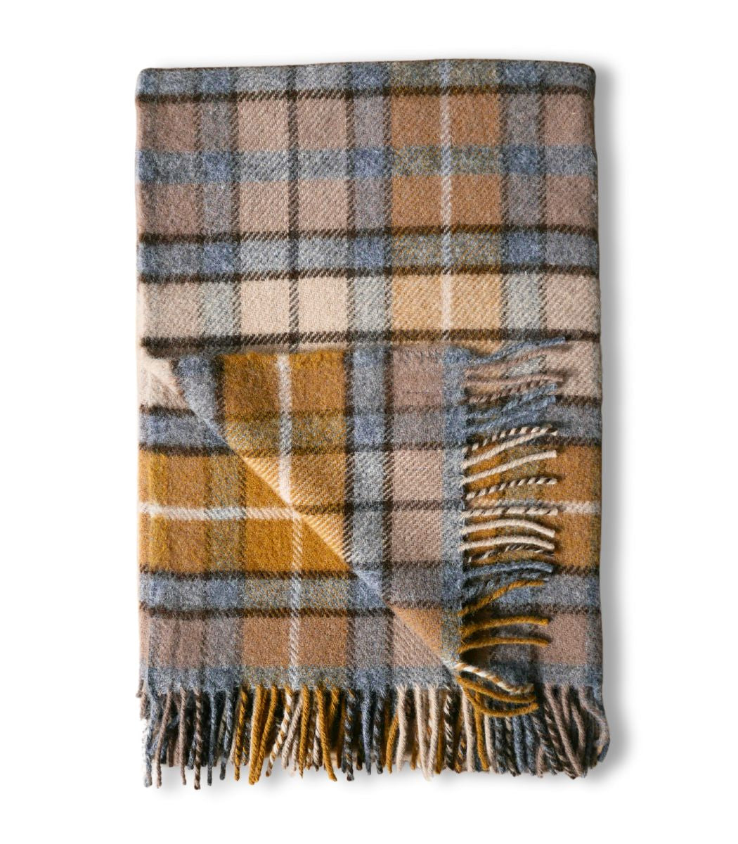 Plaid Pure Laine Écossais Buchanan 150 x 183 cm, The Mill, tissé en Angleterre