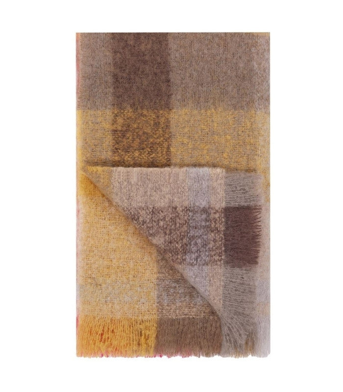 Plaid en Mohair Fontaine Rose et Brun - Designers Guild