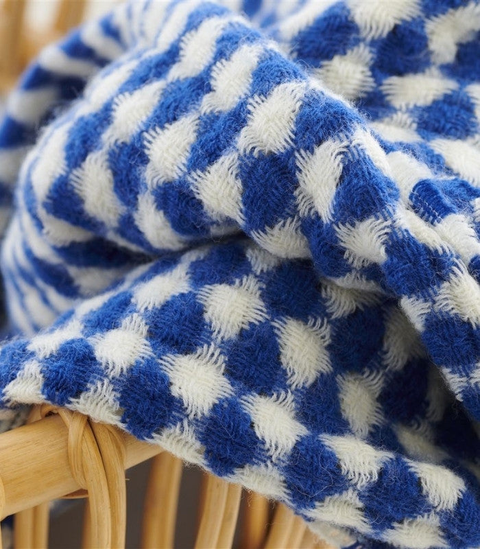 Plaid Laine Landowne Bleu 130 x 190 cm, Designers Guild, confort haut de gamme