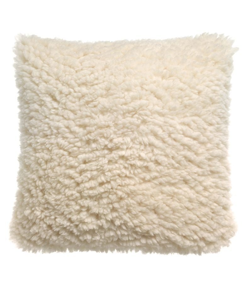 Coussin Fausse Fourrure Neige Imitation Mouton Moelleux, Vivaraise