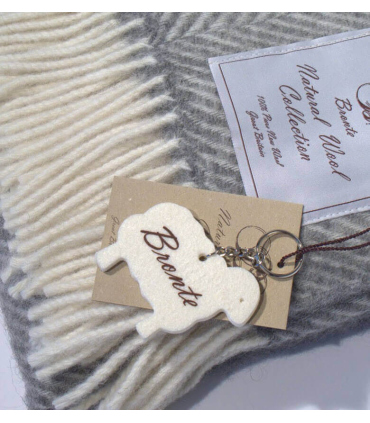 Plaid Naturel Pure Laine Gris