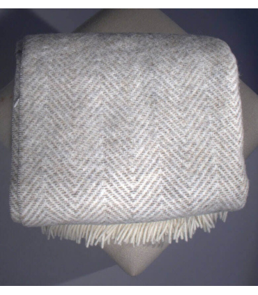 Plaid Naturel Pure Laine Marron