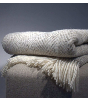 Plaid Naturel Pure Laine Marron