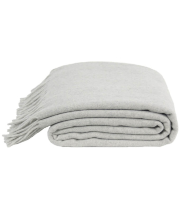 Plaid Laine Gris clair Must Have