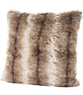 Coussin Fausse Fourrure Grizzly Brun