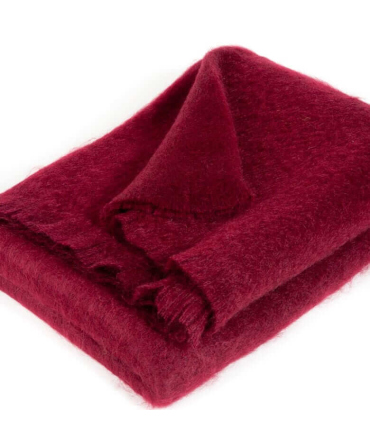 Plaid Mohair Bordeaux Vintage Luxe 140 X 180 cm
