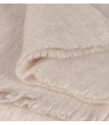 Plaid Mohair Beige Luxe 140 X 180 cm