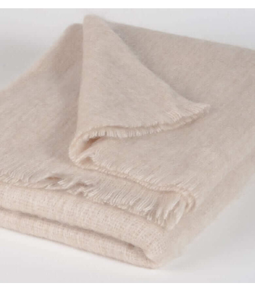 Plaid Mohair Beige Luxe 140 X 180 cm
