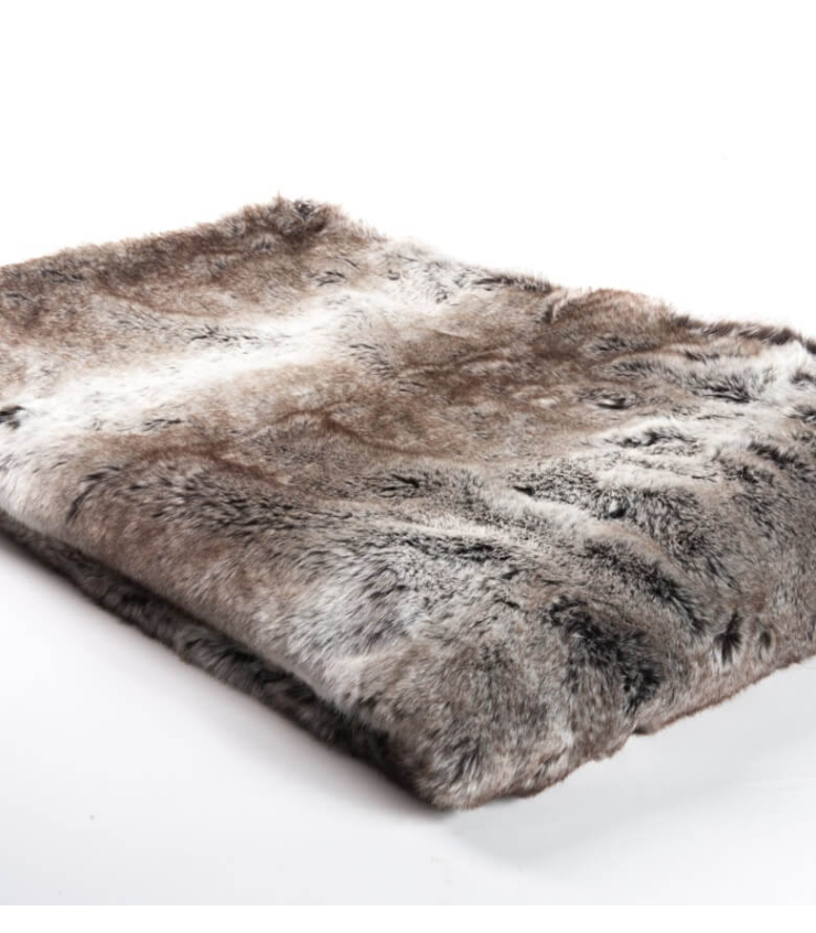 Plaid Fausse Fourrure LUXE Gris 130 X 180 cm — free download