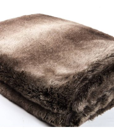 Plaid Fausse Fourrure LUXE Ours brun 130 X 180 cm